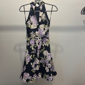 B. Darlin Navy Blue Floral Pattern Dress